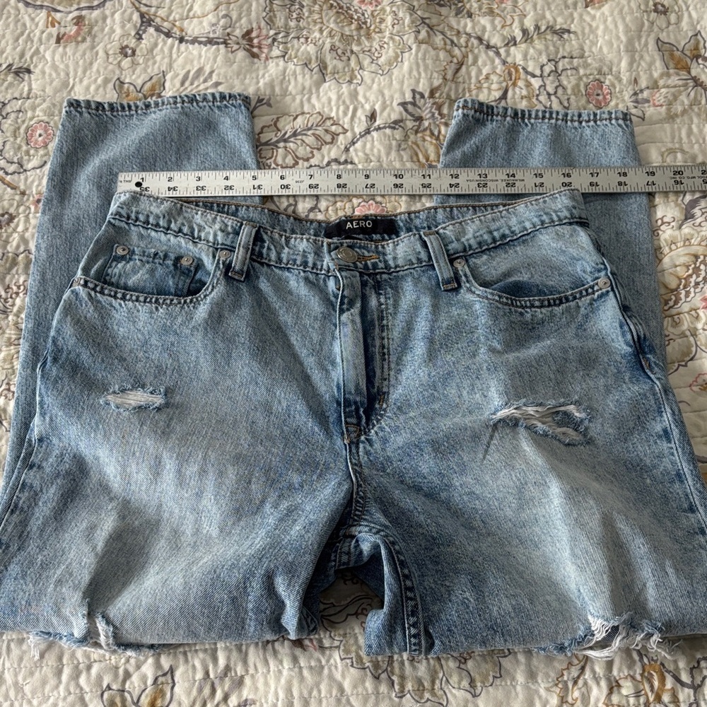 Aero Distressed Blue Jeans - Picture 6 of 9